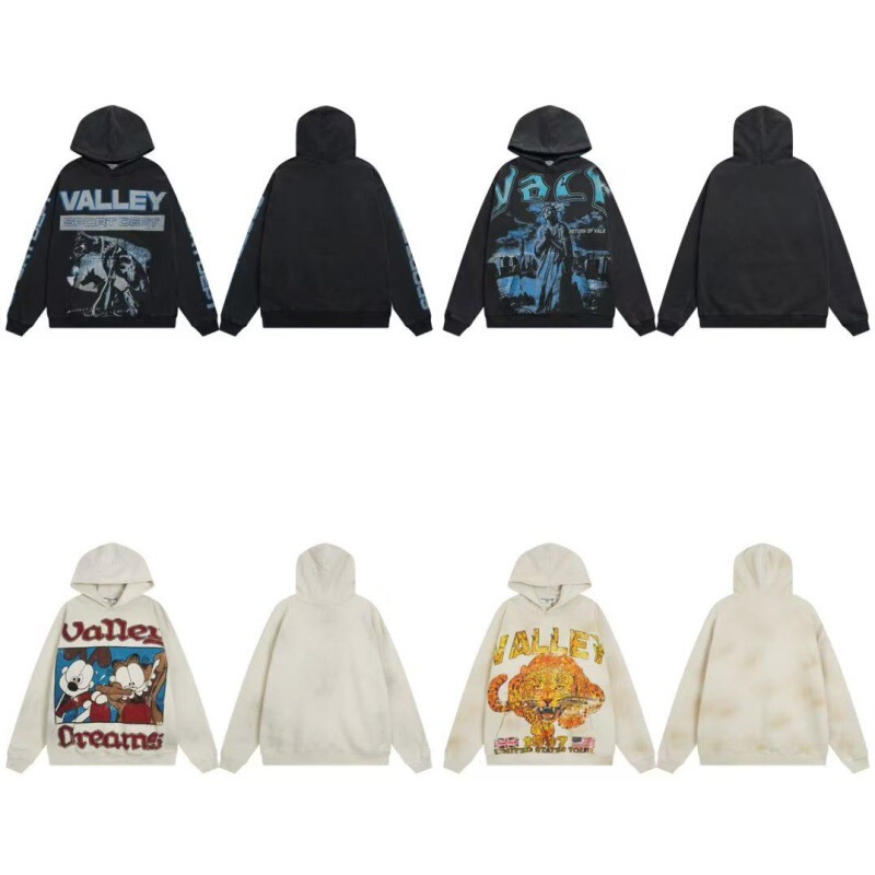 Retro Character Graphic Wash-Distressed Loose Unisex Hoodie Streetwear Retro Character Graphic Wash-Distressed Loose Unisex Hoodie Streetwear