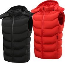22新款可拆卸帽男女儿童运动羽绒棉马甲加厚户外休闲背心印制批发