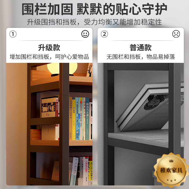 书架置物架落地家用一体靠墙客厅货架展示架子学生图书馆简易书柜|undefined
