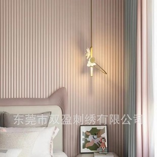 Light Luxury Entrance Hall, Dining Room, Bedroom Wall Lamp Decoration Dongguan Curved Luminous Hard Bag Embossed Leather Carving Led Leather Soft Bag