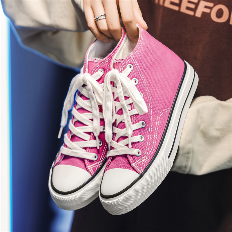 1970S Retro Classic High-Top Canvas Shoes 2025 Autum New Female Couple Style Versatile Breathable Sneakers Trend