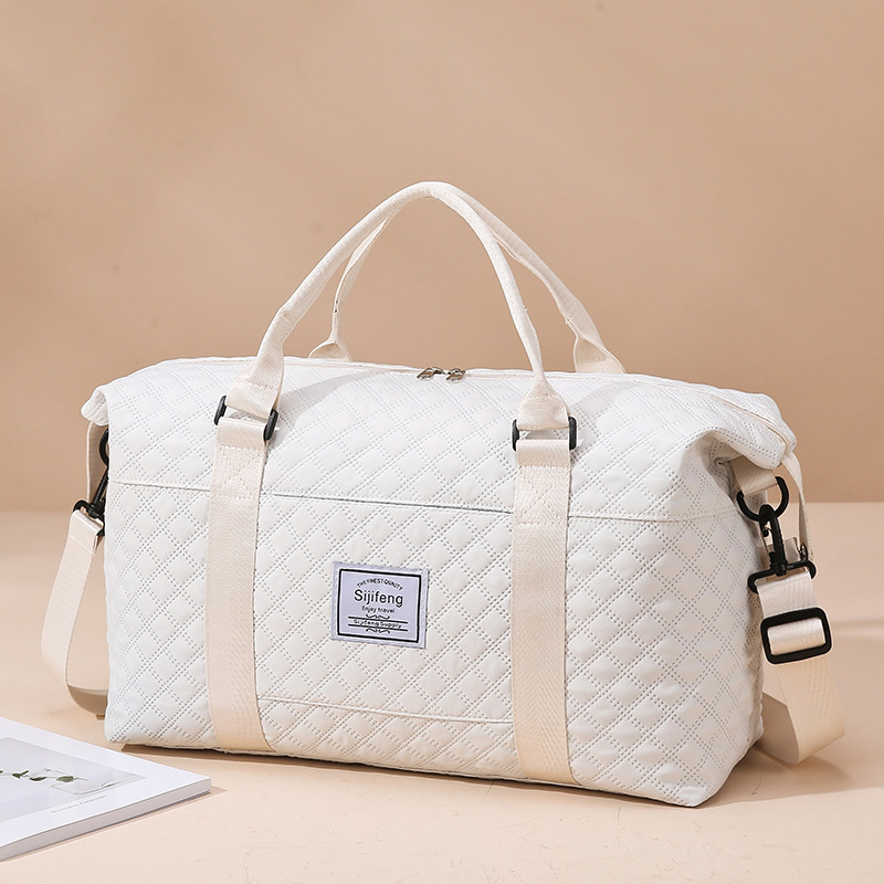 2025 bolsas de viaje de gran capacidad bordadas de diamante bolsas de yoga bolsas de equipaje separación húmeda seca bolsa madre comercio exterior al por mayor image 11