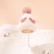 ~Love wool s and girls Baby Plush warm children's hat fashio