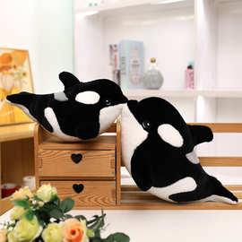 跨境仿真虎鲸毛绒玩具海洋动物公仔儿童女生礼物装饰摆件抓机娃娃