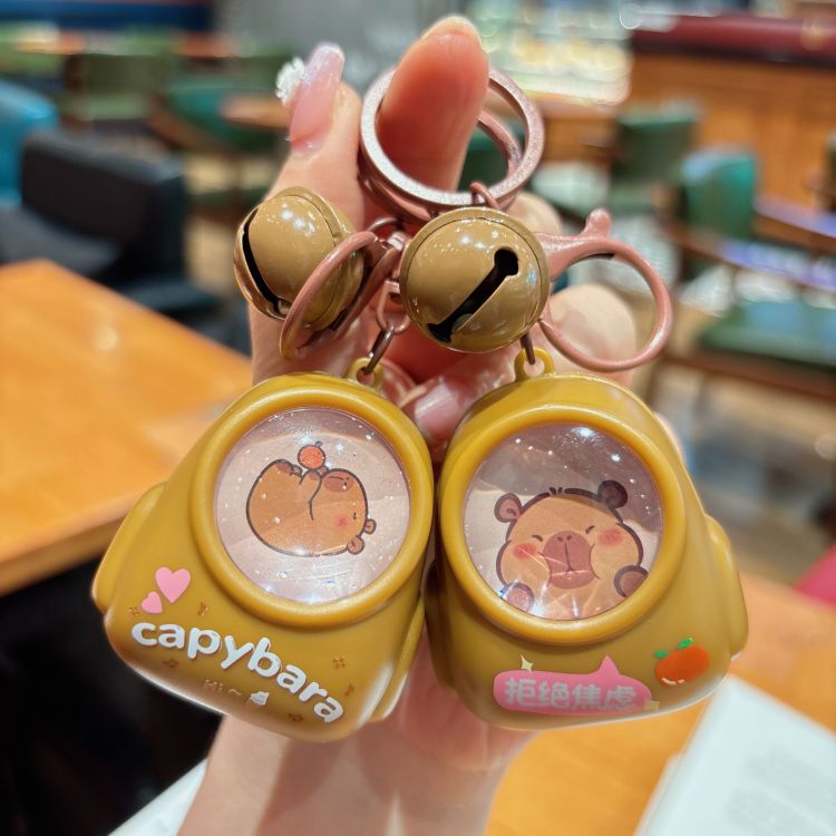 Cartoon Schoolbag Night Light Capibala Luminous Keychain Cute Pendant Mini Atmosphere Light Key Chain Gift Cartoon Schoolbag Night Light Capibala Luminous Keychain Cute Pendant Mini Atmosphere Light Key Chain Gift