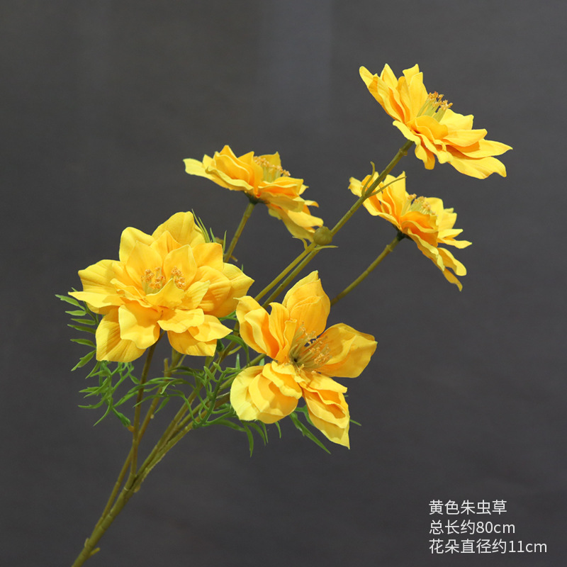 Serie de bodas de rosas amarillas Material floral de simulación Centro comercial de bodas Fondo de decoración de ventana Guía de ruta Arreglo floral Arreglo floral Arreglo floral