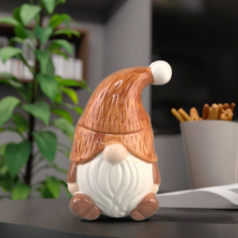 Regalos de Navidad Goblin Marido Tarro de cerámica Decoración de mesa Decoración de ambiente festivo de Santa Claus