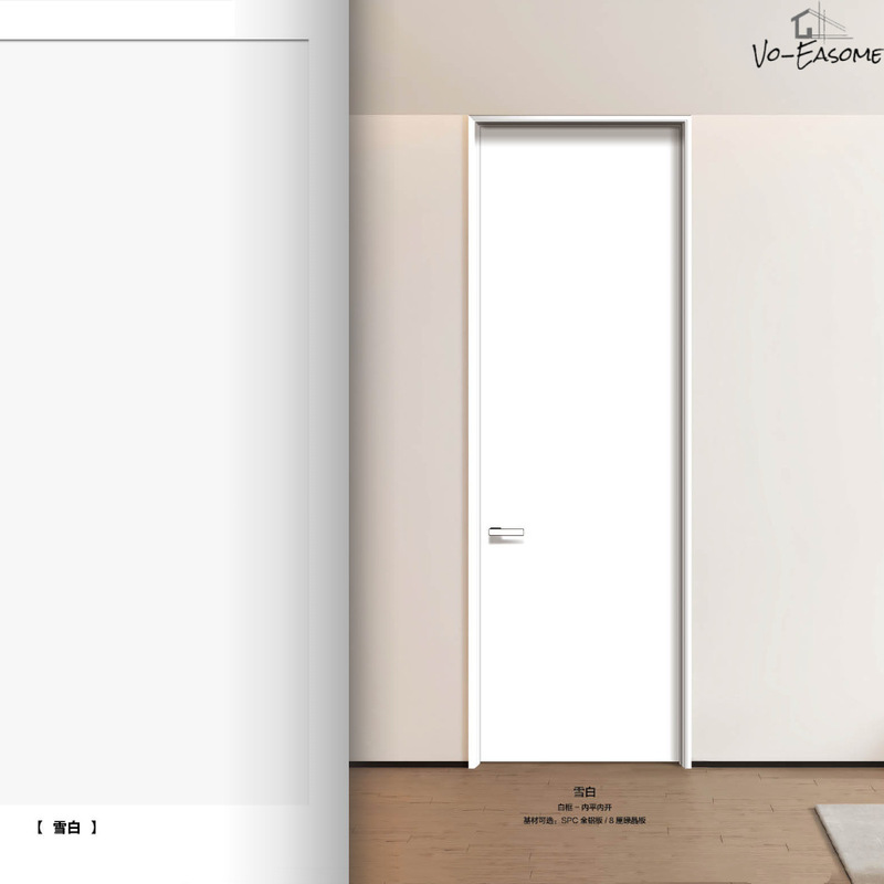 Factory Direct Supply Minimalist Modern Simple Very Narrow Exterior Flat Interior Open Aluminum Wooden Door Wooden Door Interior Room Door
