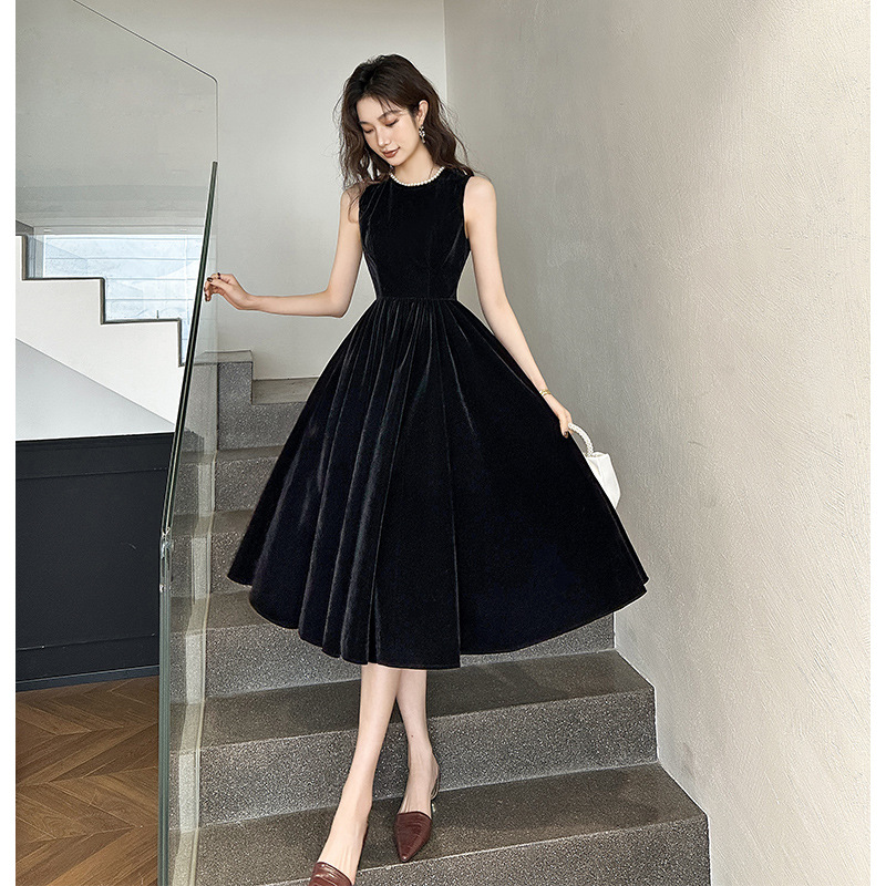 Black Banquet Small Evening Dress French Dress dress Daily Light Luxury Niche High-end Wear High-end