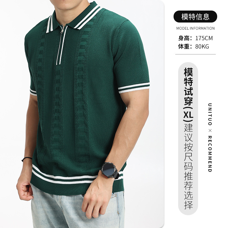 Camiseta de polo de hielo de alta calidad para hombres de verano de negocios casuales de viento Paul llevó camiseta de manga corta para hombres