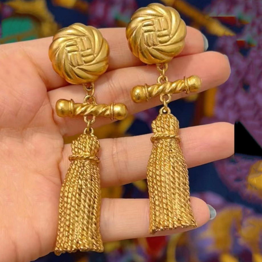 Retro Solid Color Alloy Plating Womenu0027S Drop Earrings 1 Pair
