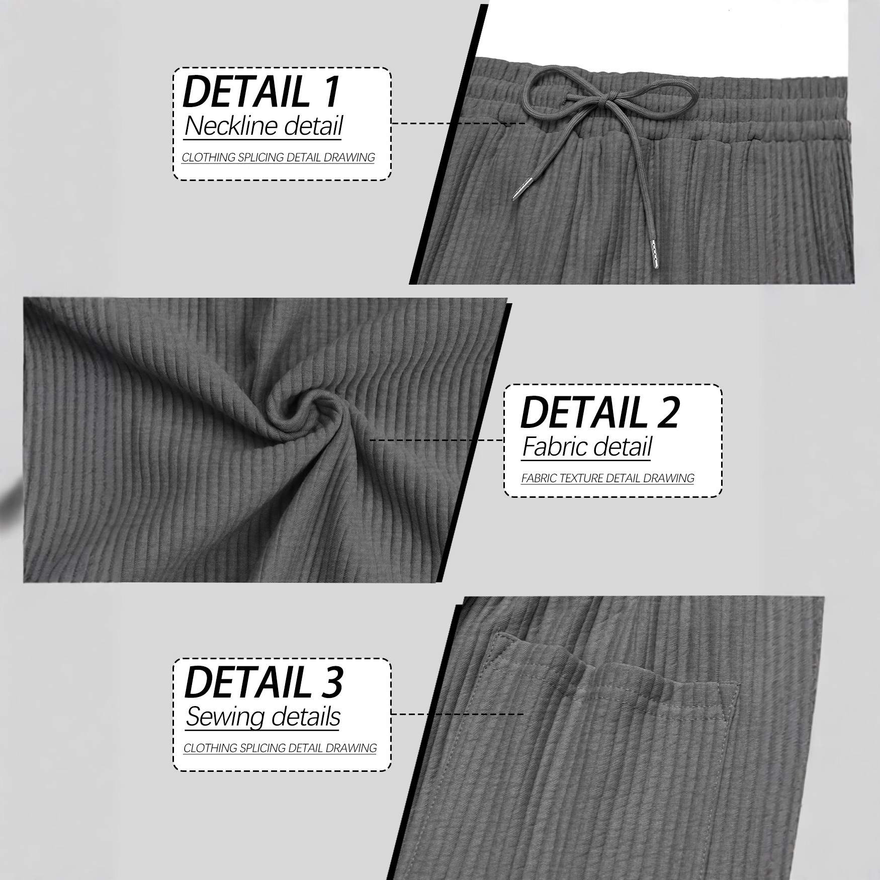 Transfronterizos europeos primavera y otoño jacquard rayas pantalones de piernas anchas casuales sueltos pozo tira de cuerda recta pantalones largos para hombres