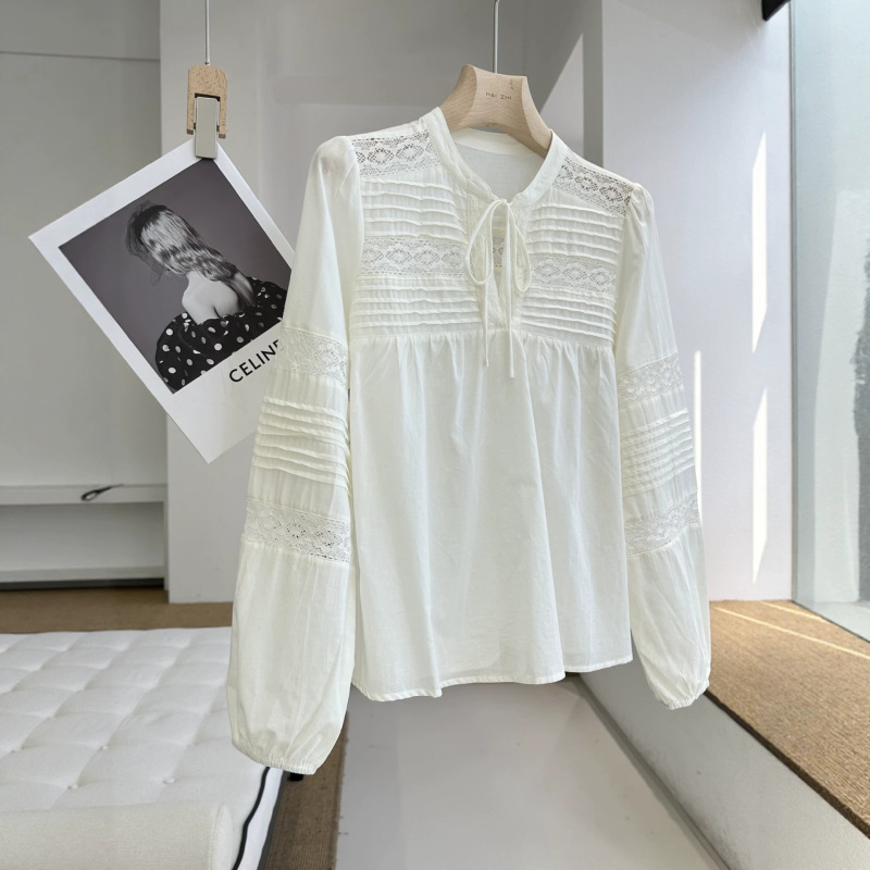 Only High-End Products! over 1900+ in the Store! Bohemian Style Off-White Lace Patchwork Shirt Cotton Top Only High-End Products! over 1900+ in the Store! Bohemian Style Off-White Lace Patchwork Shirt Cotton Top