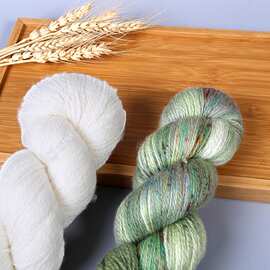 8支双股纱羊毛线全澳洲山羊毛批发 特种羊毛线手染线花式纱线胚纱