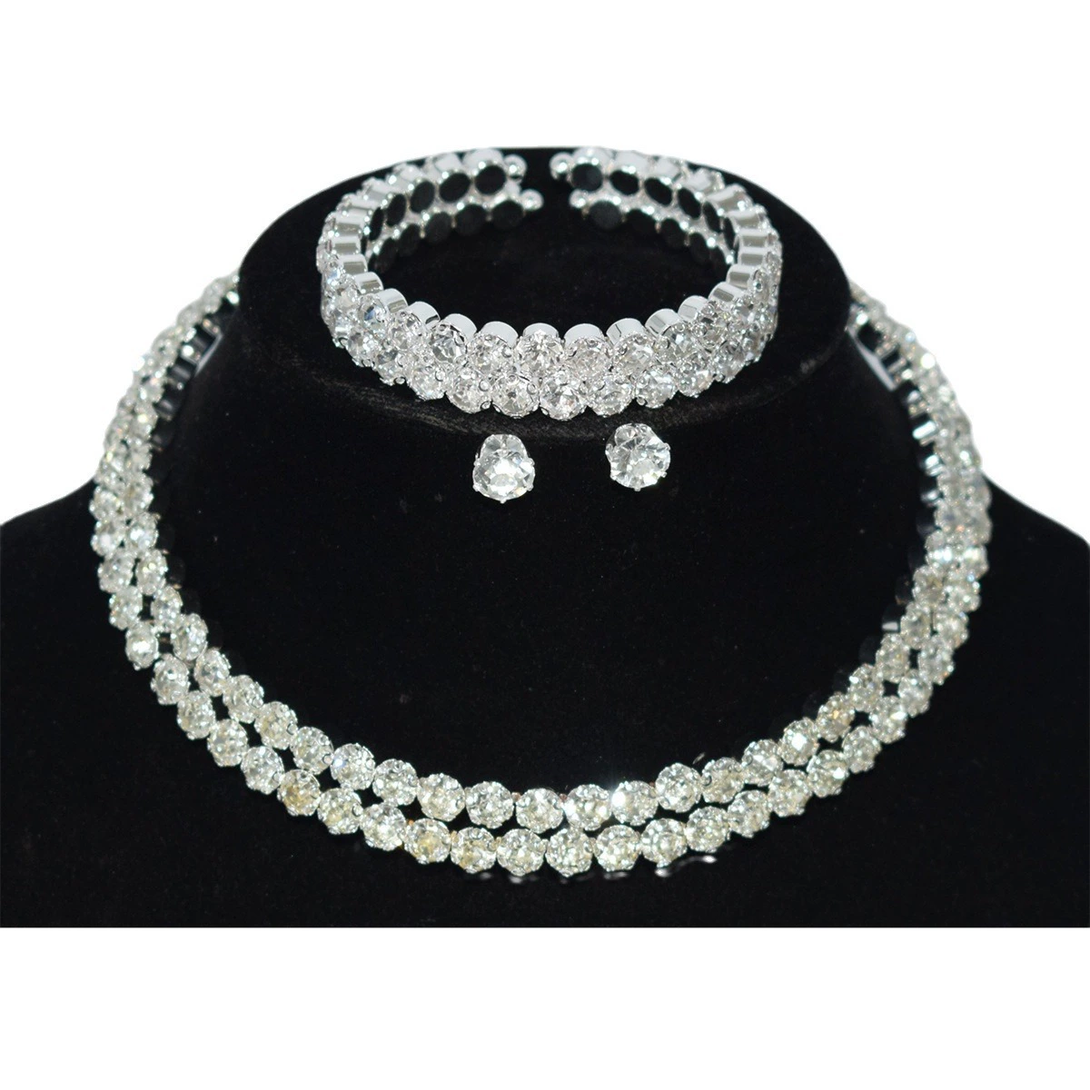 Accessory for bride, choker, bracelet, earrings, set, necklace, chain, gold and silver
