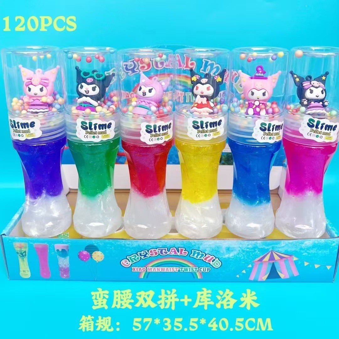 Helado de cintura salvaje transfronterizo más muñeca Stitch arcilla de cristal de dos colores arcilla de cristal de dos colores hecha a mano creativa arcilla de descompresión image 3
