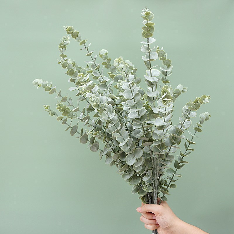 Simulated single pulped eucalyptus leaf ins decoration home furnishings wedding matching flower arrangement accessories simulated green plants