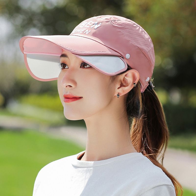 Nuevo sombrero solar de verano para mujeres sombrero solar al aire libre sombrero de lengua de arena para bicicletas eléctricas sombrero de sol estirable