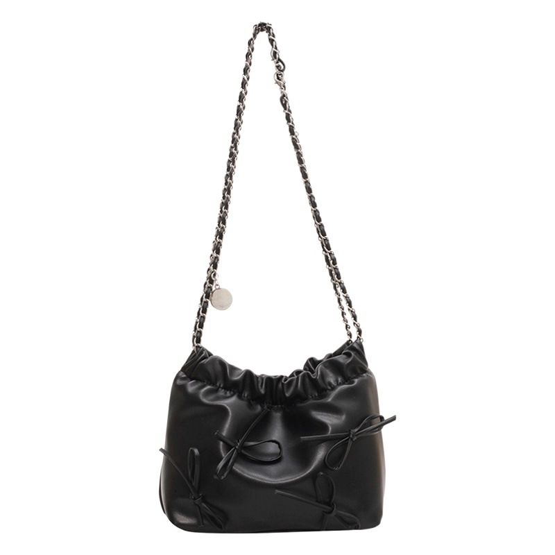 Francés nicho plisado diseño portátil pequeño bolso para las mujeres 2023 nuevo verano simple cubo bolsa moda mensajero bolsa