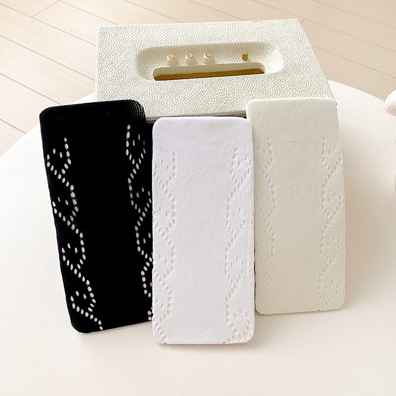 Medias negras hollow-out lado amor jacquard pantimedias de verano de las mujeres delgadas sexy puro deseo estilo Lolita calcetines de malla