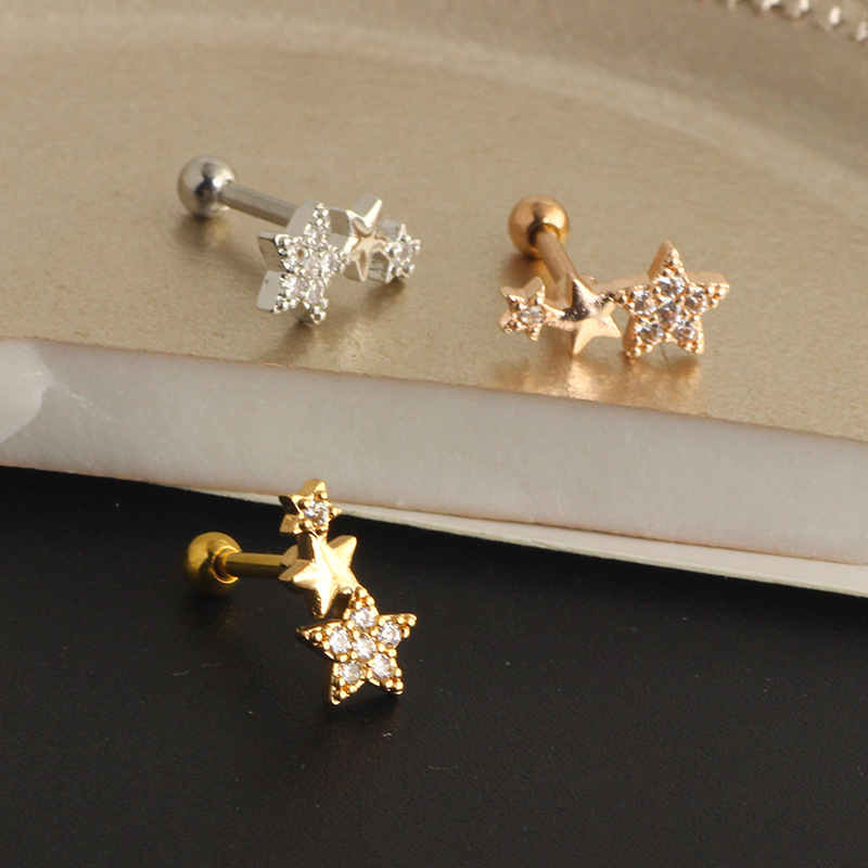 Pointed titanium steel lip stud product view