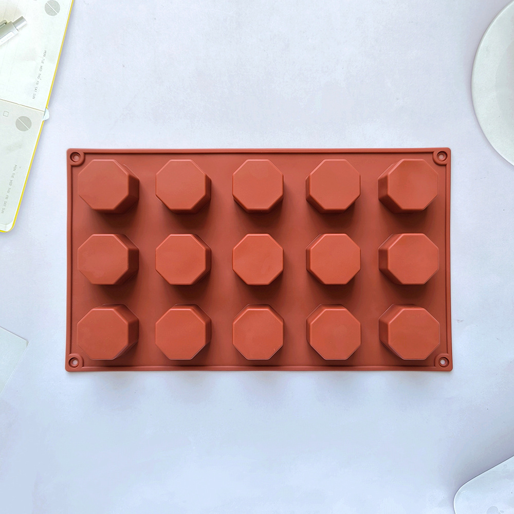 15 líneas 8 lados 72 columnar pastel de chocolate molde de silicona DIY pudín dulces herramientas de cocina para hornear