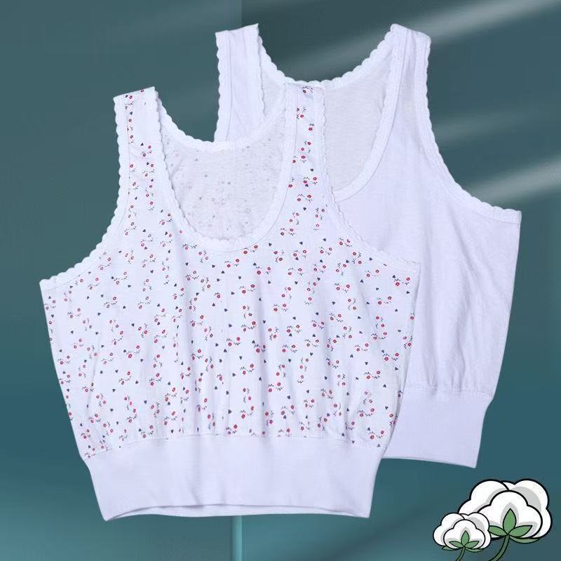 Elderly underwear mother cotton summer vest type no steel ring bra loose size underwear women's bra wholesale