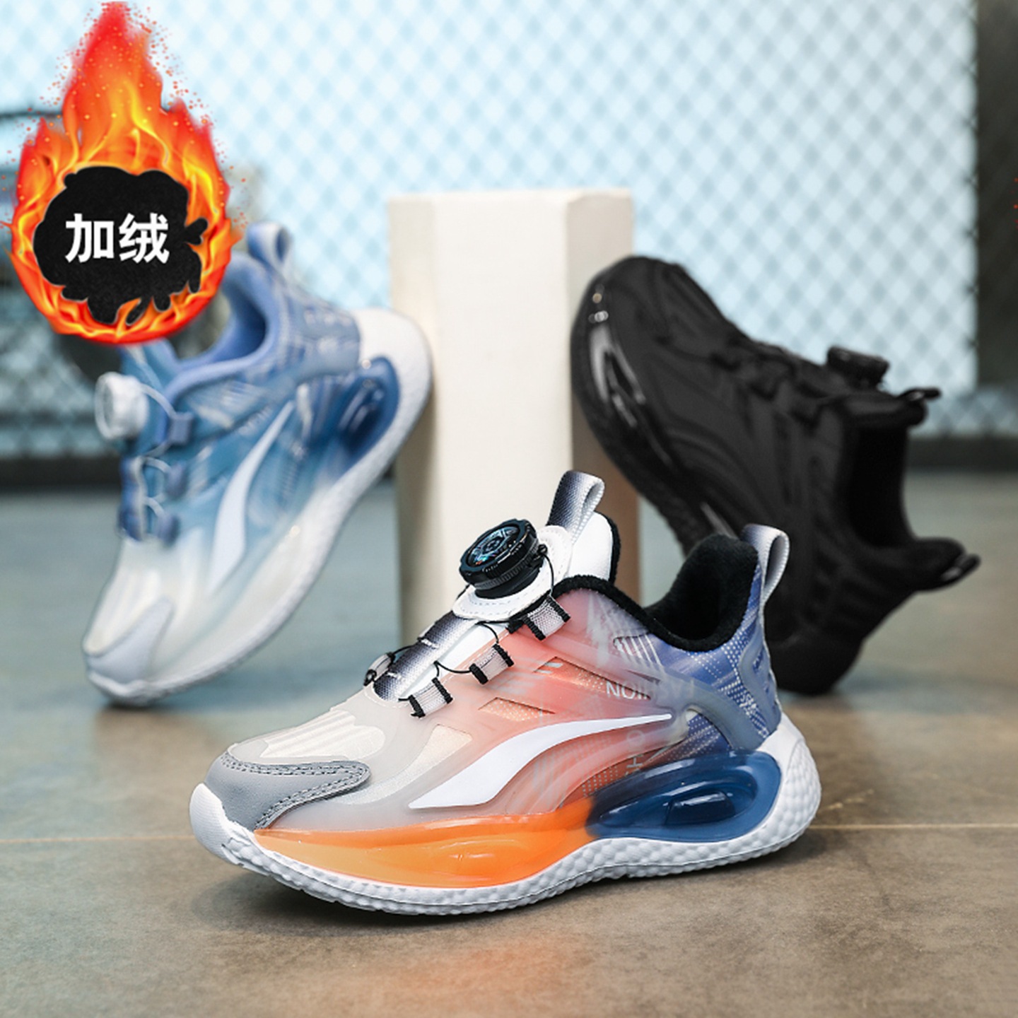 Winter Children's Shoes with Leather Surface, Waterproof, Non-Slip, Double Cotton, Fleece-Lined, Thickened, Comfortable, Wear-Resistant, Children's Cold-Resistant Sports Shoes