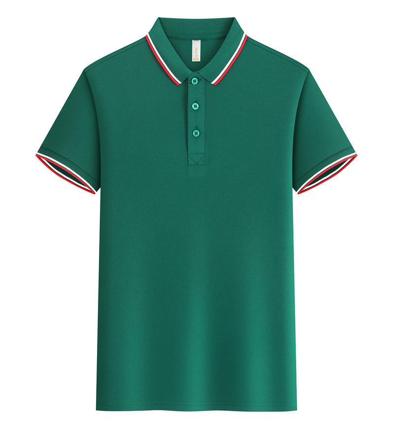 Hielo de oxígeno algodón Asia-Europa código transfronterizo empresa publicidad camisa de trabajo solapa de manga corta polo ropa de trabajo personalizada logotipo impreso
