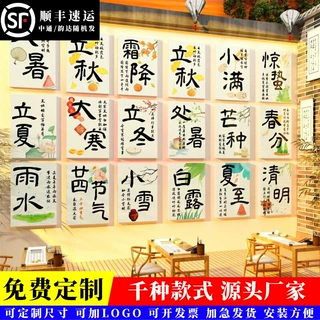 24二十四节气图硬笔书法教室布置装饰画文环创班文化墙贴中国传统