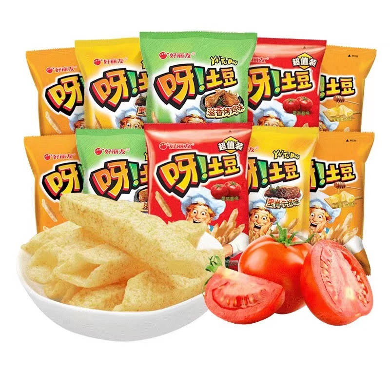 好丽友呀土豆40g*32包整箱学生儿童薯条小零食休闲膨化食品大礼包