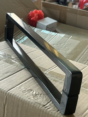 glass door, high-end partition door, Portal Wrist - double-sided-440mm-spacing-one-set-specifically-for-flat-opening-doors-black-titanium-brushed-fingerprint-free-extra-thick-genuine-high-quality-handle
