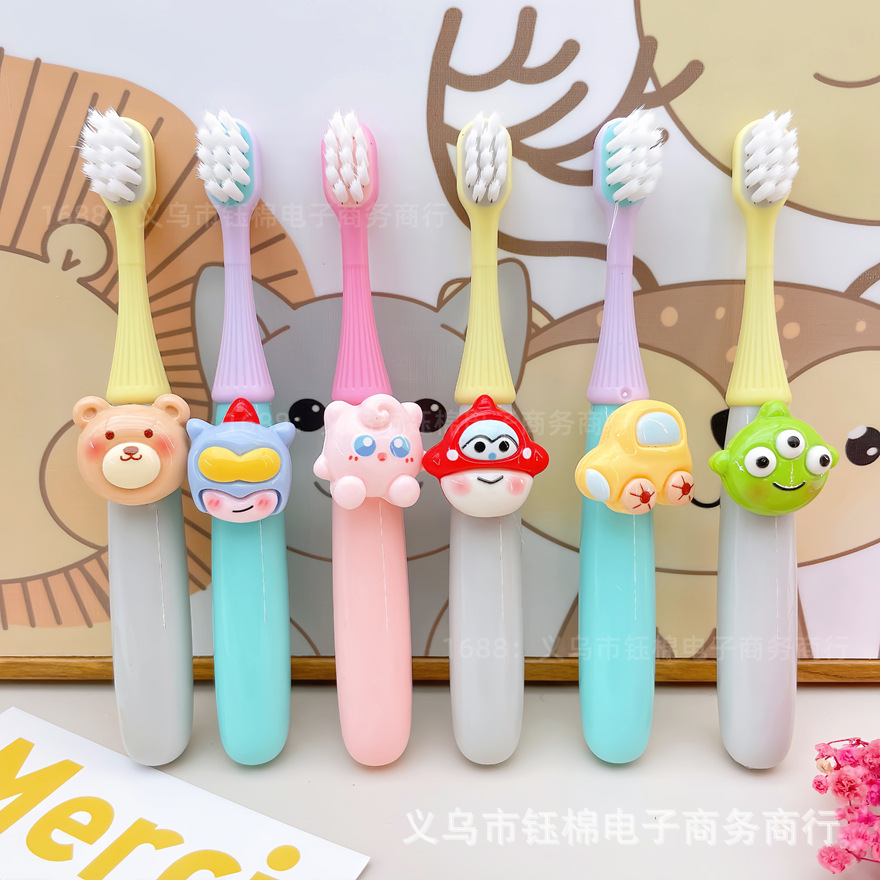 Children's Toothbrush 2 Years Old - 5 Years Old Macaron Color Fine Soft Bristles Gum Protection Baby Teeth Baby Small Brush Head Soft Bristles Toothbrush