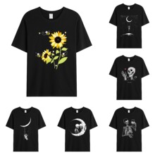 ����ѷȫ����Ůͬ��shirt���ʴ������ϵ��ӡ��Բ����ͷ����T��
