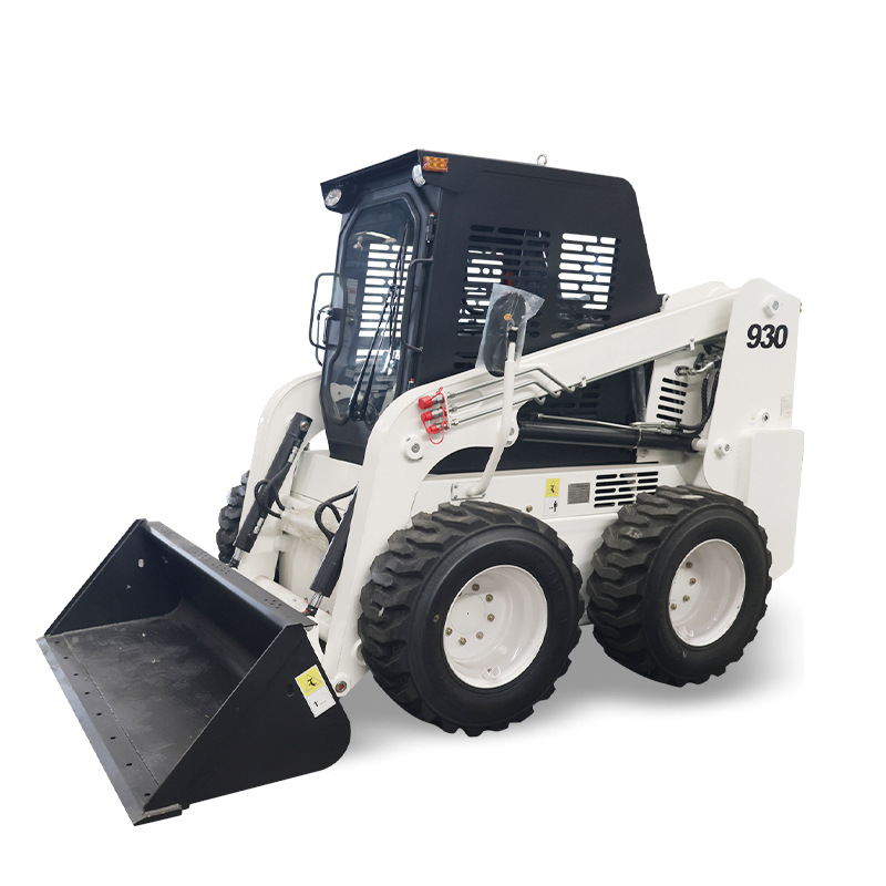 滑移装载机加装抓头养殖场小铲车迷你滑移装载机加装货叉多款属具