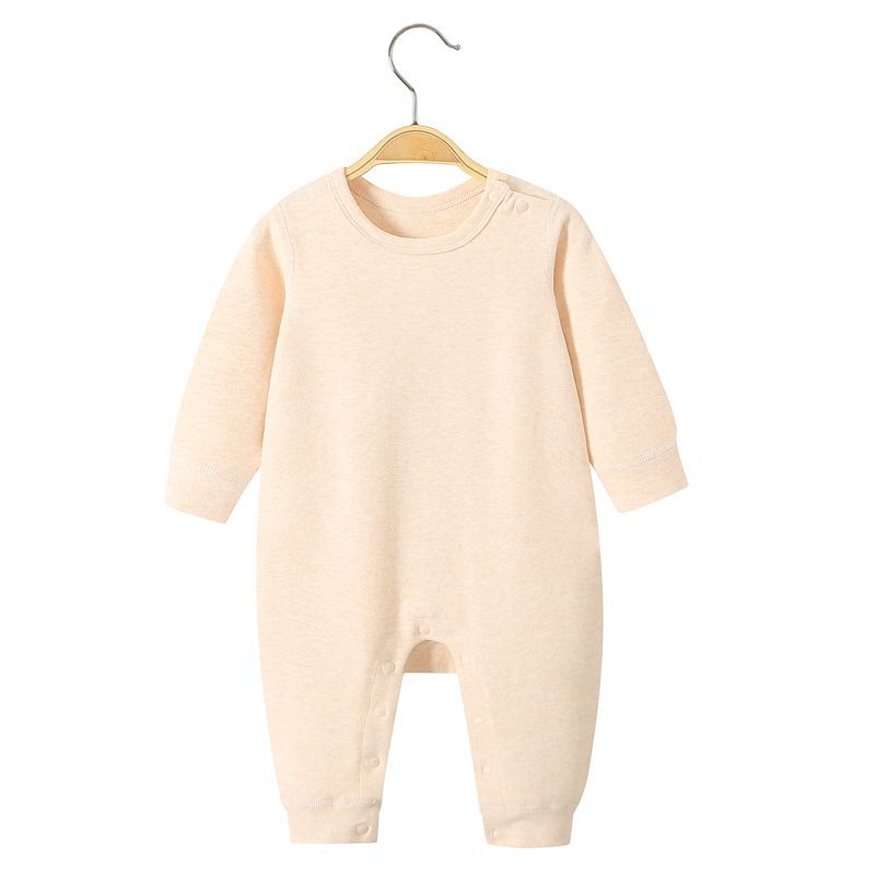 Round neck jumpsuit apricot