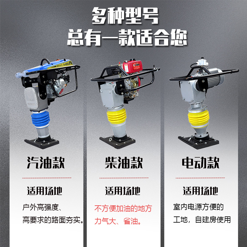 Atravesador diesel de la compactación del apisonador de impacto de la combustión interna del apisonador vertical eléctrico de la vibración del apisonador del impacto de la gasolina HCD110