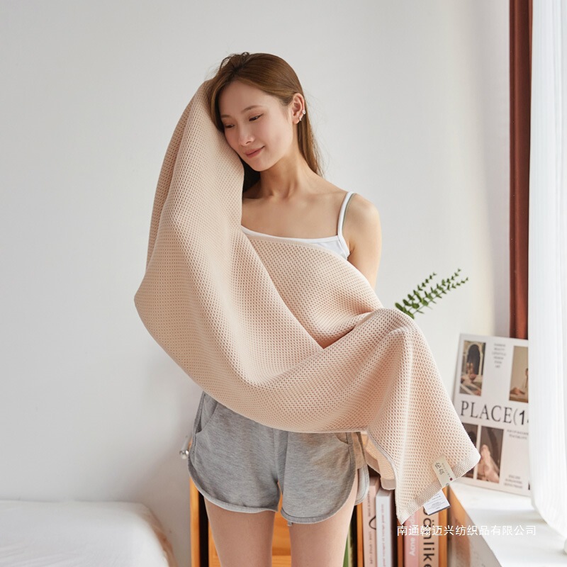 2025 New Wabi-Sabi Style Honeycomb Bath Towel 75*150Cm/Piece Tea White Lake Blue Ginger Yellow Dark Gray Pink 2025 New Wabi-Sabi Style Honeycomb Bath Towel 75*150Cm/Piece Tea White Lake Blue Ginger Yellow Dark Gray Pink