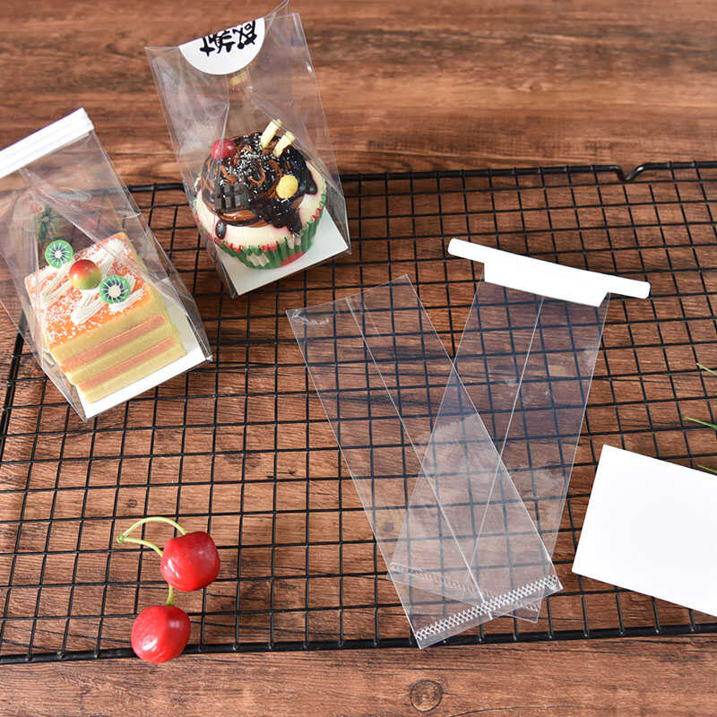 Bolsa de embalaje de Keloli transparente pequeña máquina sellada de alambre engrosado borde sellado bolsa de pastel bolsa de alimentos desechable