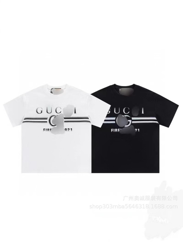 国境を越えた貿易 G ファミリー 24ss 高品質 240 グラム デイリー カジュアル ルーズ メンズ レディース カップル ラウンドネック 半袖 Tシャツ|undefined