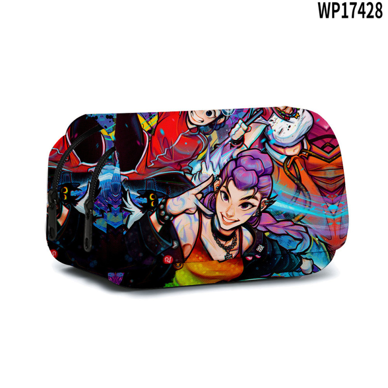 3D新品跨境电影  K-POP 猎魔女团双层翻盖笔袋儿童文具|undefined