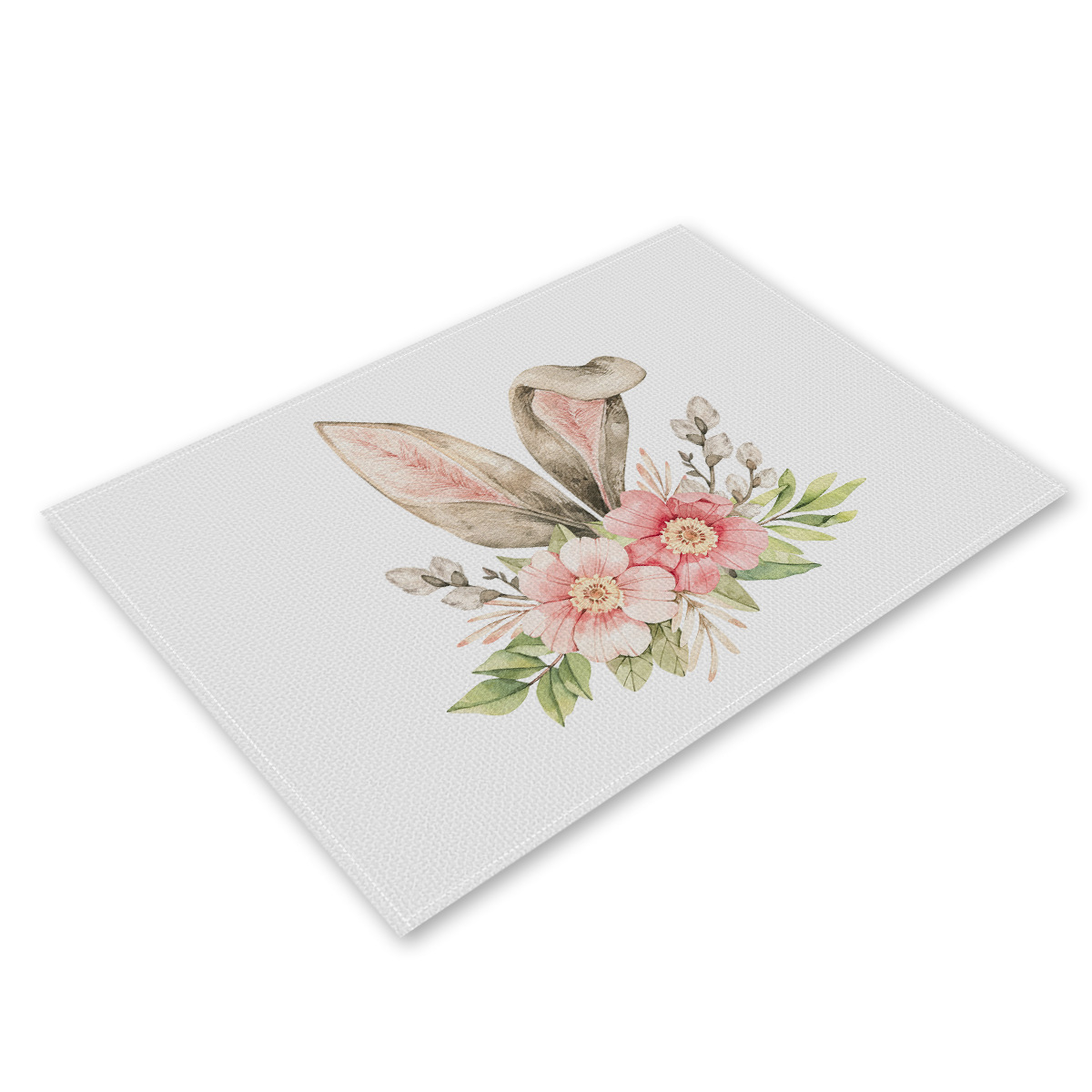 Amazon nuevo conejo mantel europeo y americano mantel de tela de Pascua decoración occidental mantel de lino resistente a las manchas al por mayor