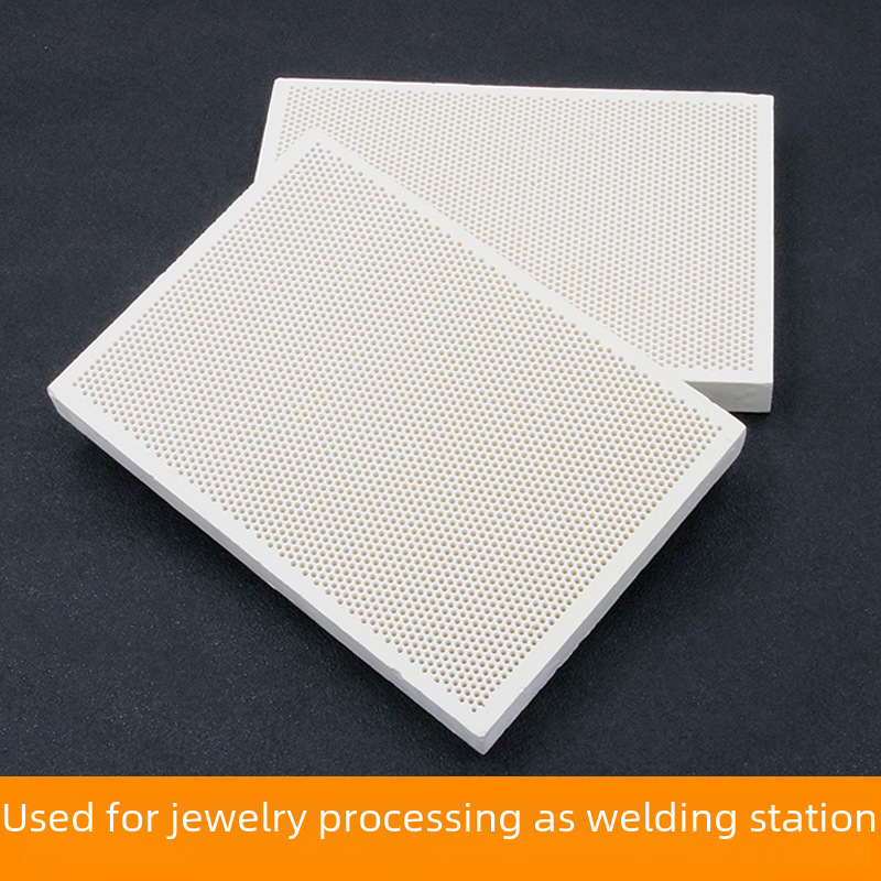 Honeycomb board burning gold, silver, copper welding jewelry processing heat insulation welding board quartz honeycomb refractory brick gold plating tools