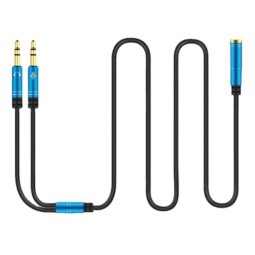 Audio 1/2 mobile phone headset to computer headset adapter headset 1/2 splitter audio cable