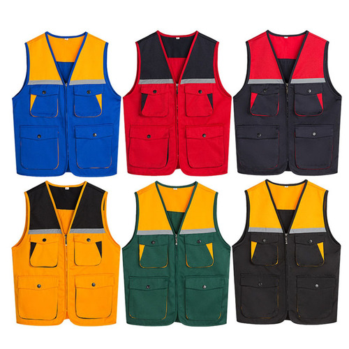 Workwear Patches Vest Work Uniform with Logo Printing Advertising Designated Driving Decoration Volunteer Vest Durable Workwear