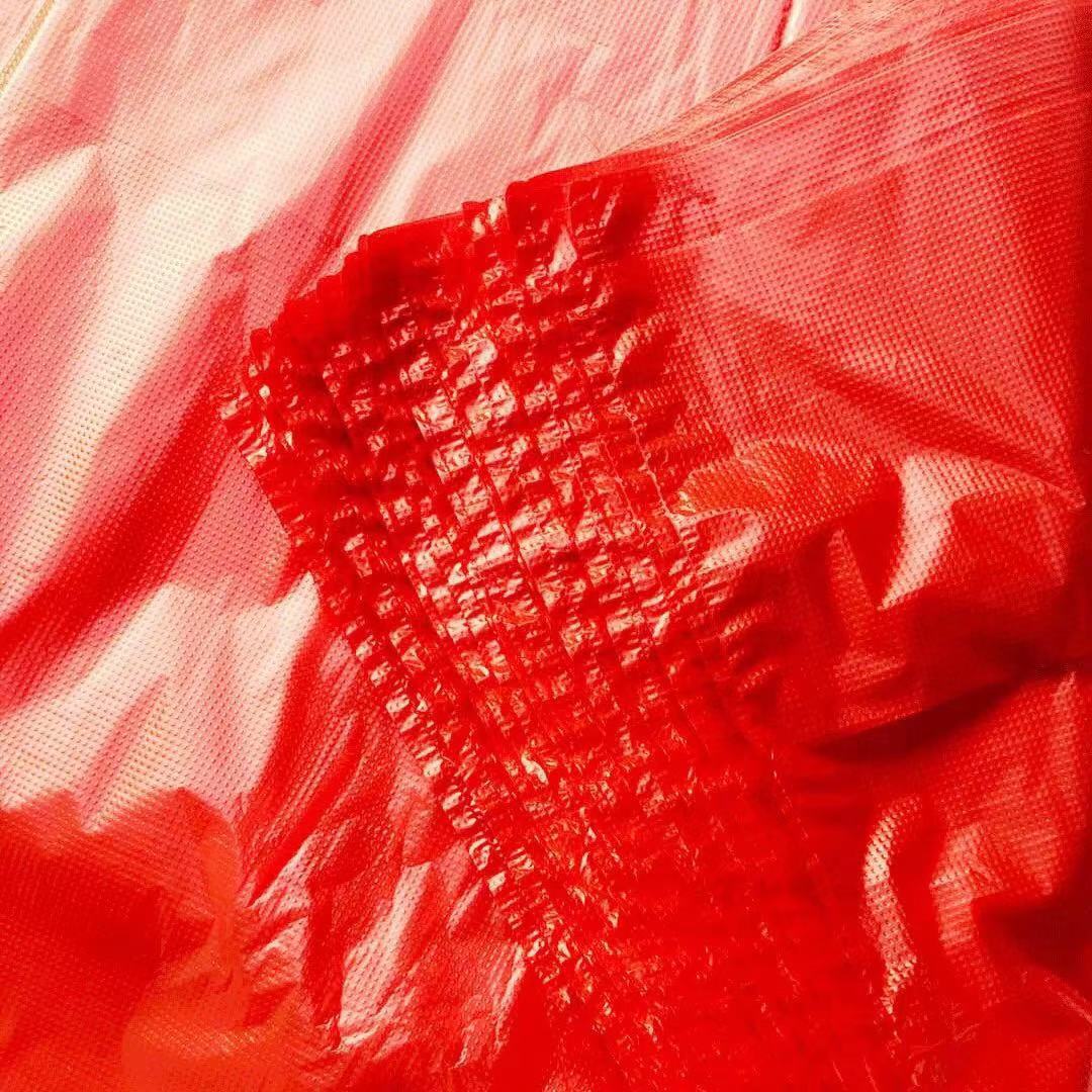 Red thick large size backpack plastic bag bedding clothing cotton packing bag storage handle type convenient bag