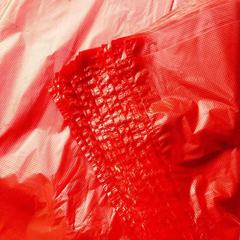 Red thick large size backpack plastic bag bedding clothing cotton packing bag storage handle type convenient bag