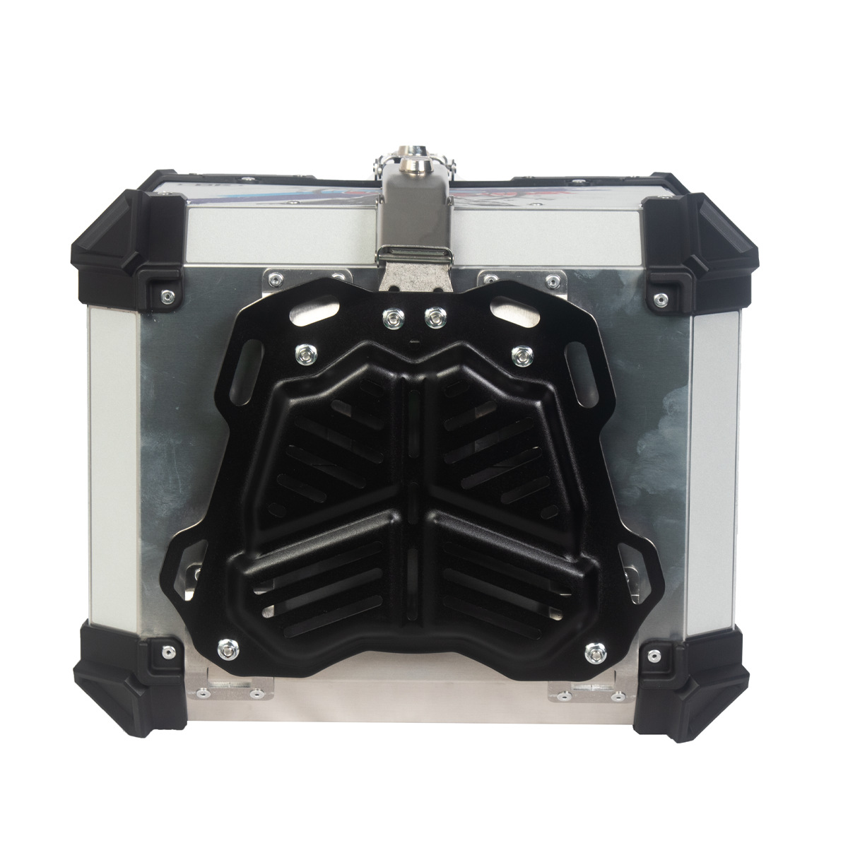 Caja de cola de motocicleta personalizada 36L45L55L65LBK etiqueta de brújula caja de cola de liberación rápida caja de almacenamiento de aleación de aluminio