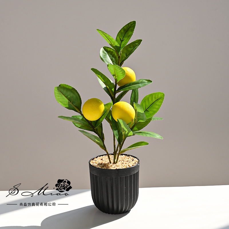 Frutas nórdicas de alta calidad de simulación bonsai creativo de simulación de flores para decorar el estudio de decoración de plantas verdes artificiales en maceta image 4