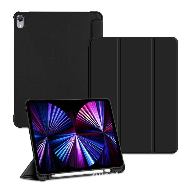 Ipad保護カバーpro10.5ペン付き溝10.2磁気吸引air 5皮カバーmini6三つ折りtpuソフトケース|undefined